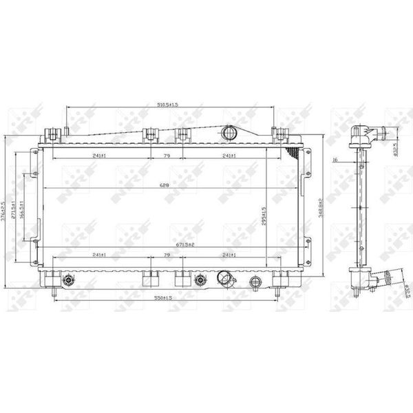Nrf 53955 - Oe 4546900 Radiatore, Raffreddamento Motore Per Neon I-image