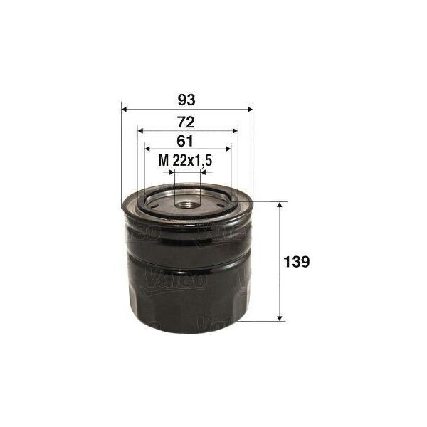 Valeo 586055 - Filtro Olio Oe 1109AS Per Jumper, Ducato, Boxer-image