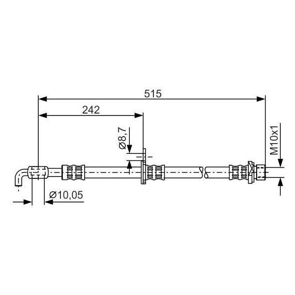 Bosch 1 987 476 780 - Tubo Freno Oe 4806 E1 Per C1 (Pm, Pn), Aygo (B1)-image