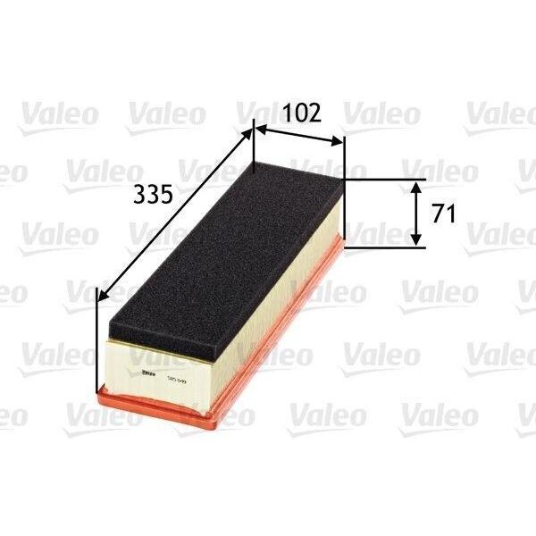 Valeo 585049 - Filtro Aria Oe 1444EC Per Berlingo, C-Elysee (Dd), C2 (Jm), C2 Enterprise (Jg), C3 I (Fc, Fn), C3 Iii (Sx), C3 Pluriel (Hb), 1007 (Km), 207 (Wa, Wc), 207 Sw (Wk), 301, Partner (5, G)-image