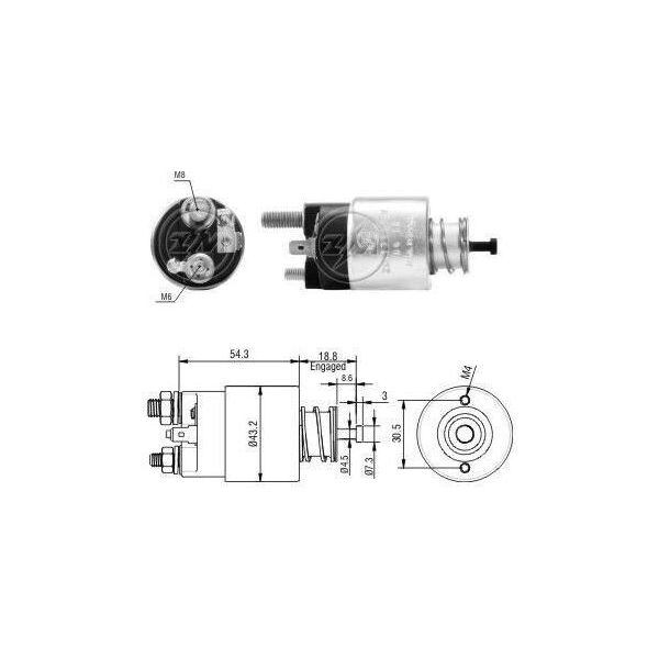 Era ZM1391 - Oe 36100 02560 Interruttore Solenoide, Motorino Di Avviamento Per I10 (Pa), Getz (Tb), Atos (Mx), Picanto (Sa)-image