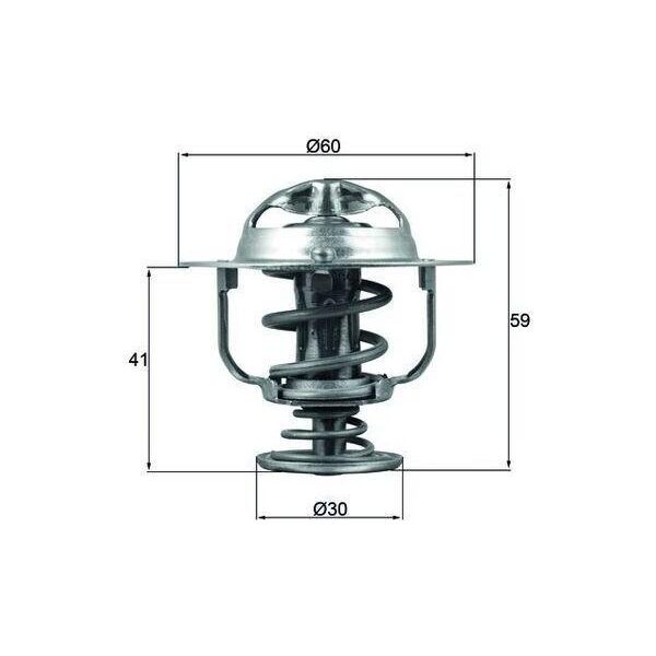 Mahle Tx 177 82D - Termostato Liquido Di Raffreddamento Oe 255003C100 Per Sonata V (Nf), Ix55, Grandeur (Tg), Genesis, Genesis (Bh), Sorento I (Jc), Opirus (Gh), Hilux, 4 Runner-image