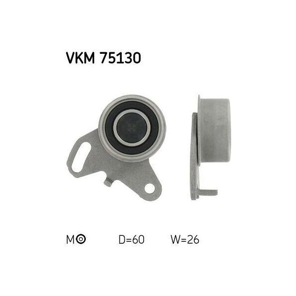 Skf Vkm 75130 - Oe 24410 32553 Puleggia Tenditore, Cinghia Di Distribuzione Per Santamo, Sonata Iii (Y-3)-image