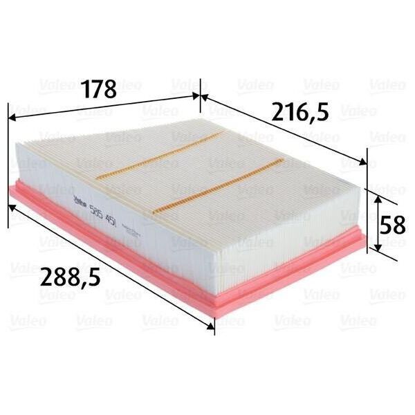 Valeo 585451 - Filtro Aria Oe BJ329601AA Per Discovery Sport (L550), Range Rover Evoque (L538)-image