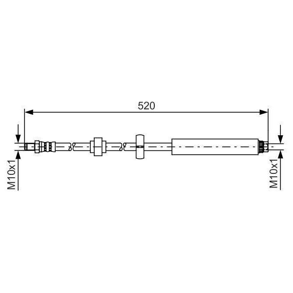 Bosch 1 987 481 436 - Tubo Freno Oe 4806 K7 Per C3 Ii (Sc), C3 Iii (Sx), C4 Cactus, DS3, DS3 (Sa), DS3 (Sb), 2008 I (Cu), 208 I (Ca, Cc), 208 (Cr)-image