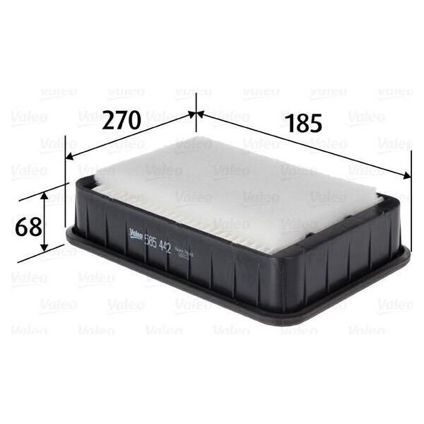 Valeo 585442 - Filtro Aria Oe 1444 Sa Per C-Crosser (Vu, Vv), 4007 (Vu, Vv)-image