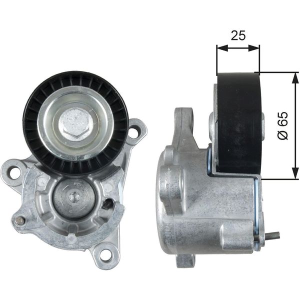 Gates T39193 - Puleggia Tenditore Oe 5751 F8, Cinghia A V Per Xsara-image