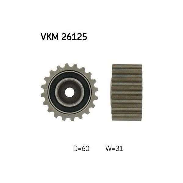 Skf Vkm 26125 Rullo Di Rinvio/Guida, Cinghia Dentata Oe 7700107249 Compatibile Con Megane, Rapid, Scenic, Sport Spider, Thalia, Trafic, S40, V40, Clio, Espace, Kangoo, Laguna, Master-image