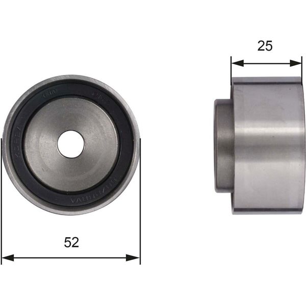 Gates T42005 - Oe 0K93812730 Puleggia Folle, Cinghia Di Distribuzione Per Carens I (Fc), Carens Ii (Fj), Cerato (Fb), Rio (Dc), 323 (Ba), 323 (Bj), MX-5 I (Na), MX-5 Ii (Nb), Xedos 6 (Ca)-image