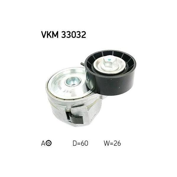 Skf Vkm 33032 Tendicinghia, Cinghia Trapezoidale Dentata Oe 1613840080 Compatibile Con Berlingo, C4, Jumper, Jumpy, Xsara, Ducato, Scudo, 206, 306, 307, Boxer, Expert, Partner-image