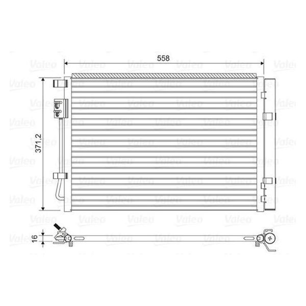 Valeo 822597 - Oe 97606 C8000 Condensatore Aria Condizionata Con Essiccatore Per I20 (Gb, Ib)-image
