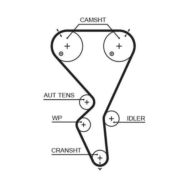 Gates 5615XS - Cinghia Di Distribuzione Oe 0816 G8 Per C2 (Jm), C3 I (Fc, Fn), C4 (La), C4 I (Lc), 1007 (Km), 206 (2A/C), 206 Sw (2E/K), 307, 307 Sw (3H)-image