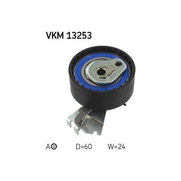 Skf Vkm 13253 Rullo Tenditore, Cinghia Dentata Oe 082990 Compatibile Con Nemo, Xsara, Fiorino, Qubo, 1007, Berlingo, C2, C3, 106, Saxo, 206, 207, 306, 307, Bipper, Partner-image