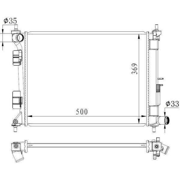 Nrf 59263 - Oe 25310C8000 Radiatore, Raffreddamento Motore Per I20 (Gb, Ib)-image