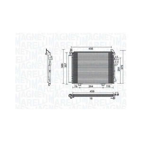 Magneti Marelli 350203790000 - Oe 97606 0X000 Condensatore Aria Condizionata Con Essiccatore Per I10 (Pa)-image