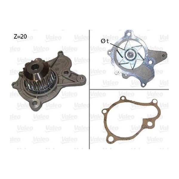 Valeo 506922 - Pompa Acqua Oe PA10121 Per Elantra (Xd), Grandeur (Tg), I30 (Fd), Santa Fe I (Sm), Santa Fe Ii (Cm), Sonata V (Nf), Tucson (Jm), Carens Ii (Fj), Carens Iii (Un), Ceed (Ed), Cerato (Ld), Magentis, Pro Ceed (Ed), Sportage (Je, Km)-image