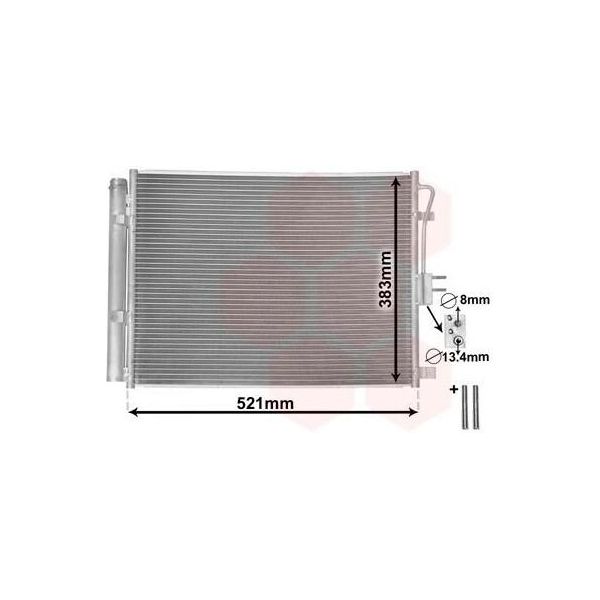 Van Wezel 82015701 - Oe 97606A2000 Condensatore Aria Condizionata Con Essiccatore Per I30 (Gd), Ceed (Jd), Pro Ceed (Jd)-image