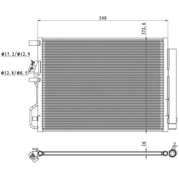 Nrf 350501 - Condensatore Aria Condizionata Oe 97606D3010 Con Essiccatore Per Tucson (Tl), Sportage (Ql, Qle)-image