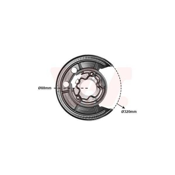 Van Wezel 1651374 - Oe 77364018 Piastra Di Ancoraggio, Asse Posteriore Destro Per Jumper, Ducato, Boxer-image