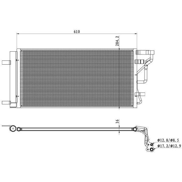 Nrf 350491 - Oe 97606F2200 Condensatore Aria Condizionata Con Essiccatore Per I30 (Pd)-image