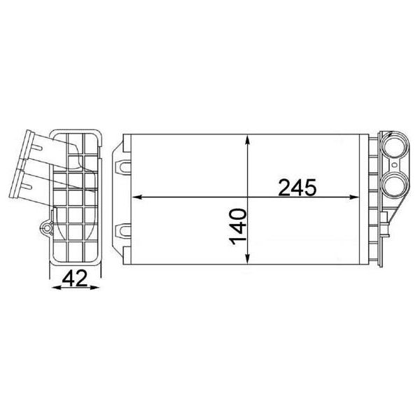 Mahle Ah 82 000S - Oe 6448N5 Scambiatore Di Calore, Riscaldatore Per C4 (La), C4 I (Lc), C4 Picasso I (Ud), 307, 307 Cc (3B), 307 Sw (3H)-image