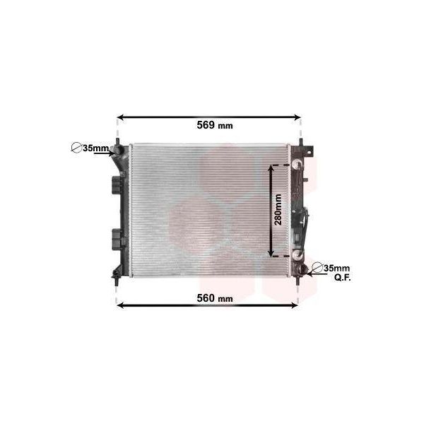 Van Wezel 82002351 - Oe 25310 A5850 Radiatore, Raffreddamento Motore Per I30 (Gd), Ceed (Jd), Pro Ceed (Jd)-image