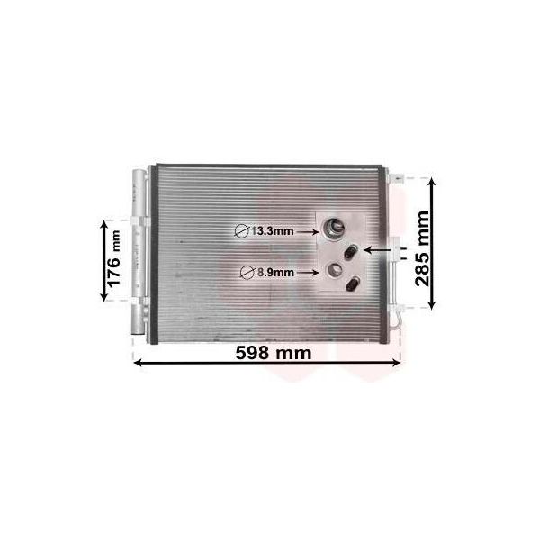 Van Wezel 82005373 - Oe 97606 A5800 Condensatore Aria Condizionata Con Essiccatore Per I30 (Gd), Ceed (Jd), Pro Ceed (Jd)-image