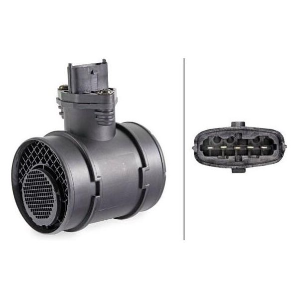 Hella 8ET 358 095-071 - Oe 55187718 Sensore Di Flusso Dell'aria Di Massa Per Astra G, Combo, Combo Tour, Corsa C (X01), Tigra Twintop (X04)-image