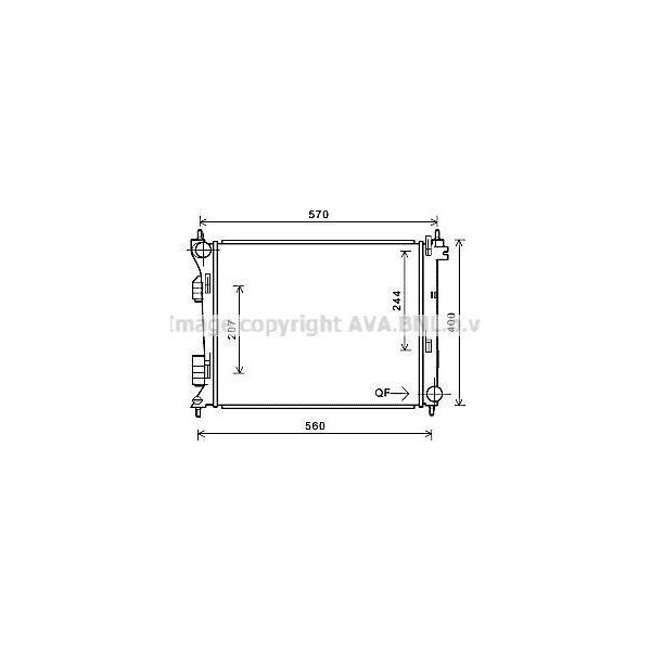 Prasco HY2274 - Oe 253101R300 Radiatore, Raffreddamento Motore Per Accent Iv (Rb), I20 (Pb), Rio Iii (Ub)-image