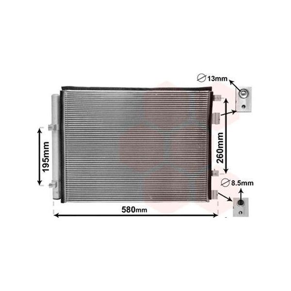 Van Wezel 82005396 - Oe 97606 2V700 Condensatore Aria Condizionata Con Essiccatore Per Veloster (Fs)-image