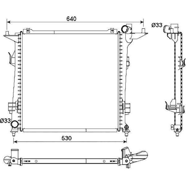 Nrf 53164 - Oe 253102L800 Radiatore, Raffreddamento Motore Per I30 (Fd), Ceed (Ed), Pro Ceed (Ed)-image