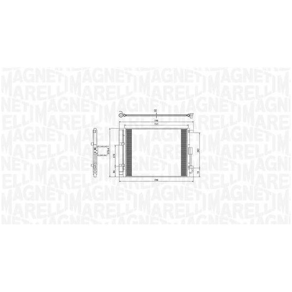 Magneti Marelli 350203809000 - Oe 97606 A5801 Condensatore Aria Condizionata Con Essiccatore Per Elantra (Md, Ud), I30 (Gd), Ceed (Jd), Pro Ceed (Jd)-image
