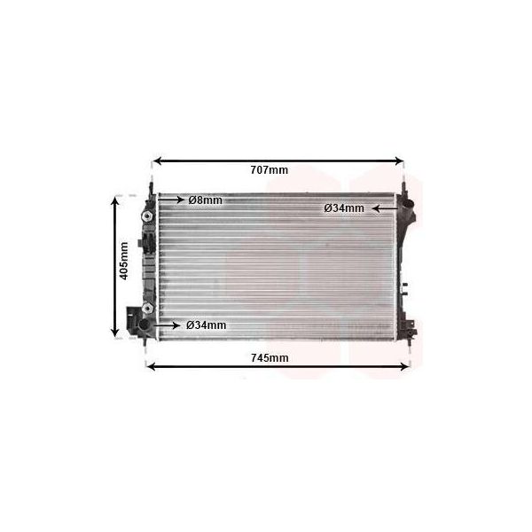 Van Wezel 37002341 - Radiatore Oe 51770411, Raffreddamento Motore Per Croma, Vectra C (Z02), Signum (Z03)-image