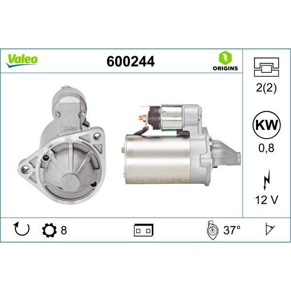 Valeo 600244 - Oe 36100 02550 Motorino Di Avviamento, Starter Per I10 (Pa), Getz (Tb), Atos (Mx), Picanto (Ta), Picanto (Sa)-image
