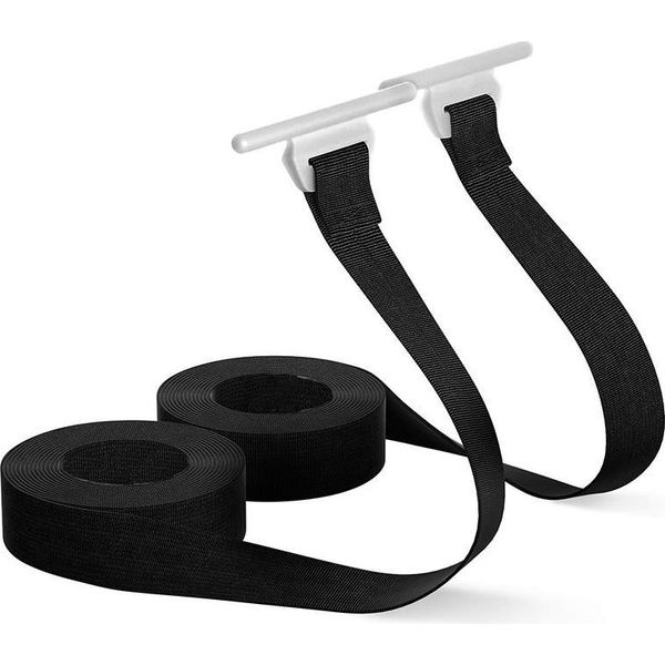 Inf Cinghie Di Trazione Per Tenda Da Sole Camper Rv, 2 Pezzi, Nylon Nero-image