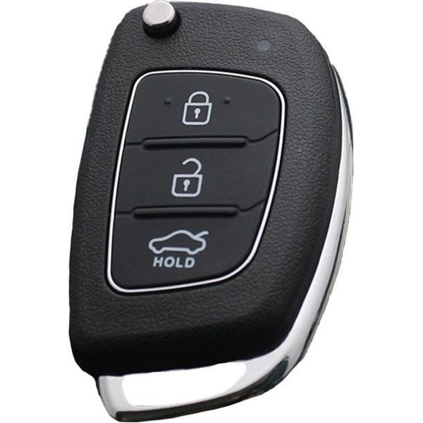 Inf Guscio Chiave Auto 3 Tasti Abs Nero Ricambio Per Hyundai Kia-image