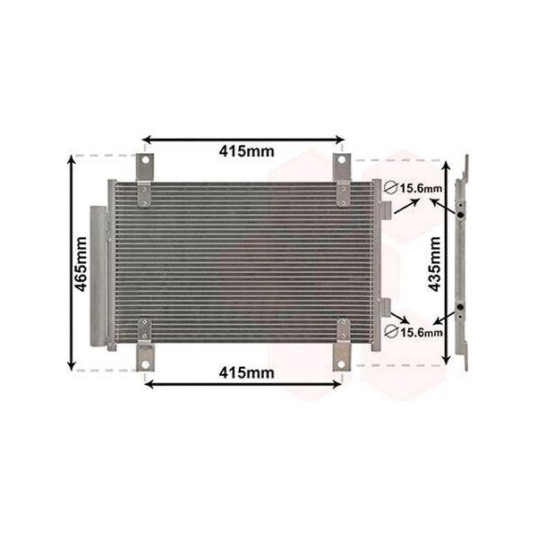 Van Wezel 17005351 - Condensatore Aria Condizionata Oe 6455EC Con Essiccatore Per Jumper, Ducato, Boxer-image