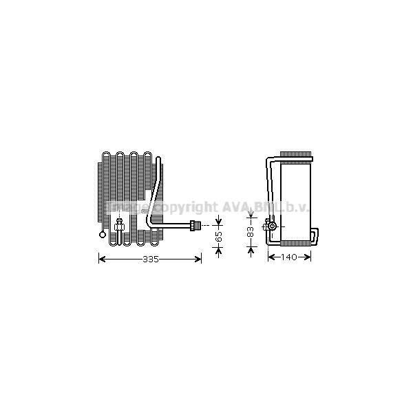 Prasco HYV094 - Evaporatore Oe HJ709004, Sistema Di Climatizzazione Per Galloper Ii (JK-01)-image