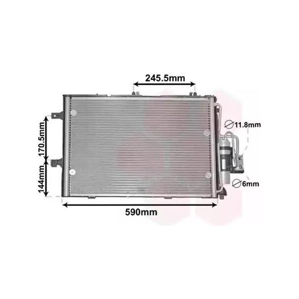 Van Wezel 37015307 Condensatore Climatizzatore Condensatore Climatizzatore Per Opel Corsa C Hatchback (X01) + Essiccatore-image