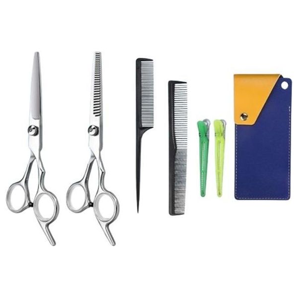 Inf Set Di Forbici Da Parrucchiere Regolabili Con Accessori, 7 Pezzi-image