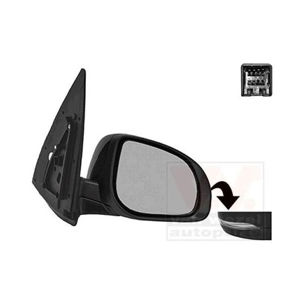 Van Wezel 8248808 Specchietto Esterno Specchietto Laterale Destro Per Hyundai I10 (Pa) Convesso Riscaldato-image
