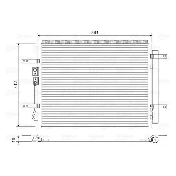 Valeo 822628 - Condensatore Aria Condizionata Oe 97606 G2000 Con Essiccatore Per Ioniq (Ae), Niro (De)-image