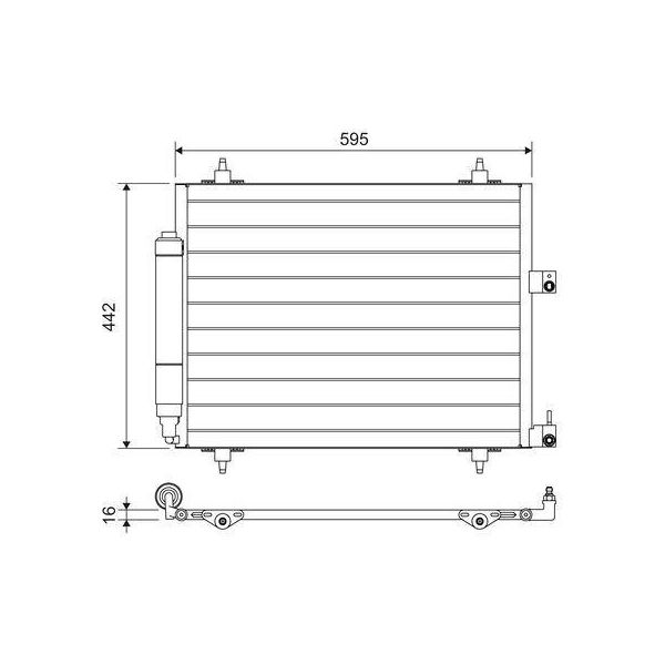Valeo 817579 - Condensatore Aria Condizionata Oe 6455 Ap Con Essiccatore Per C8 (Ea, Eb), Jumpy (VF7), Ulysse, 807 (Eb), Expert (Vf), Expert Tepee (VF3X)-image