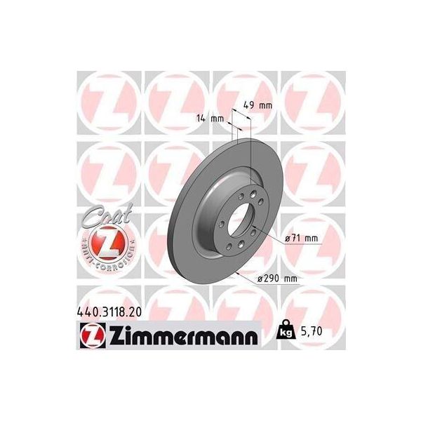 Zimmermann 440.3118.20 - Disco Freno Per Jumpy (VF7), Scudo, Expert (Vf), Expert Tepee (VF3X)-image