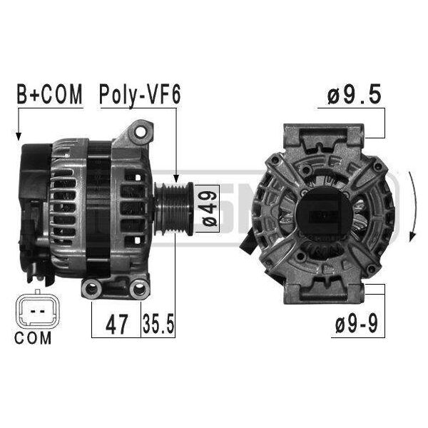 Era 209031A - Alternatore Oe 12 31 7 553 009 Per Berlingo, C4 (La), C4 G-Picasso I (Ua), C4 G-Picasso Ii (Da, De), C4 I (Lc), C4 Ii (Nc), C4 Picasso I (Ud), C4 Picasso Ii, C5 Iii (Rd), C5 Iii (Rw), DS3, DS4, DS5, R60, R58, R61, R56, R57, R55, R59, 308 Sw I, 308 Sw Ii, 5008 I, 508 (8D), 508 (8E), Partner, Partner Tepee, Rcz, 207 (Wa, Wc), 207 Cc (Wd), 207 Sw (Wk), 3008 (0U), 308 Cc (4B), 308 I, 308-image