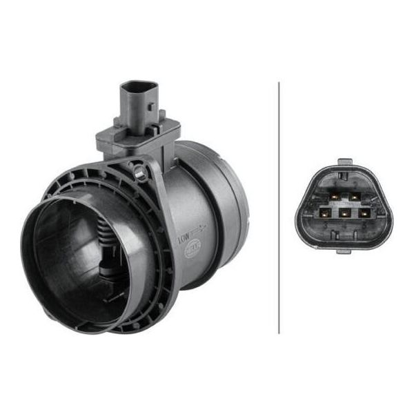 Hella 8ET 358 095-631 - Oe C2D19537 Sensore Di Flusso Dell'aria Di Massa Per F-Type (X152), Xe (X760), Xf (X260), Xj (X351), Discovery Iv (L319), Discovery V (L462), Range Rover Iv (L405), Range Rover Sport (L494), Range Rover Velar (L560)-image