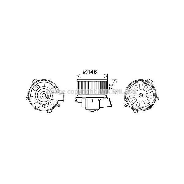Prasco PE8378 - Motore Soffiatore Oe 6441K0 Per Xsara, 206+, 206 Cc (2D), 206 (2A/C), 206 Sw (2E/K), 206 Van, 307, 307 Cc (3B), 307 Sw (3H)-image