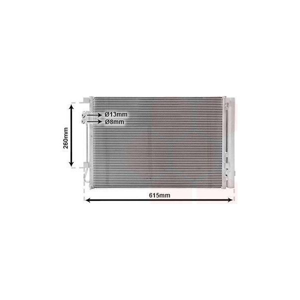 Van Wezel 83005280 - Oe 976061W001 Condensatore Aria Condizionata Con Essiccatore Per Rio Iii (Ub)-image