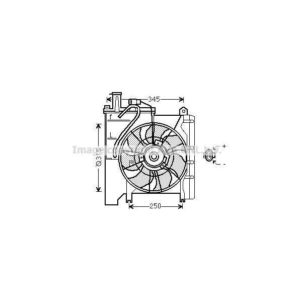 Prasco TO7553 - Ventola Radiatore Oe 1253G9 Per C1 (Pm, Pn), 108, Aygo (B1), Aygo (B4)-image
