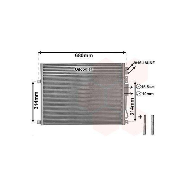 Van Wezel 21005045 Condensatore Climatizzatore Condensatore Climatizzatore Per Jeep Grand Cherokee Iii (Wh, Wk)-image